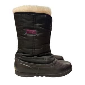 Sorel Size 8 Kaufman Canada Winter Snow Faux Fur Front Zip Women’s Boots